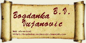 Bogdanka Vujanović vizit kartica